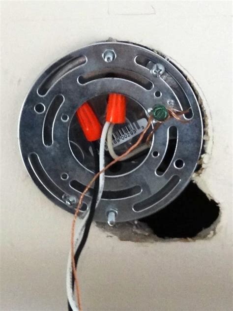 replacing junction box for bathroom light|light fixture junction box installation.